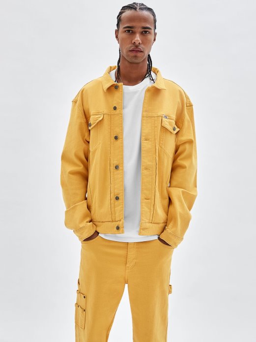 žuta Guess Shopping Traper Jakna Regular Fit