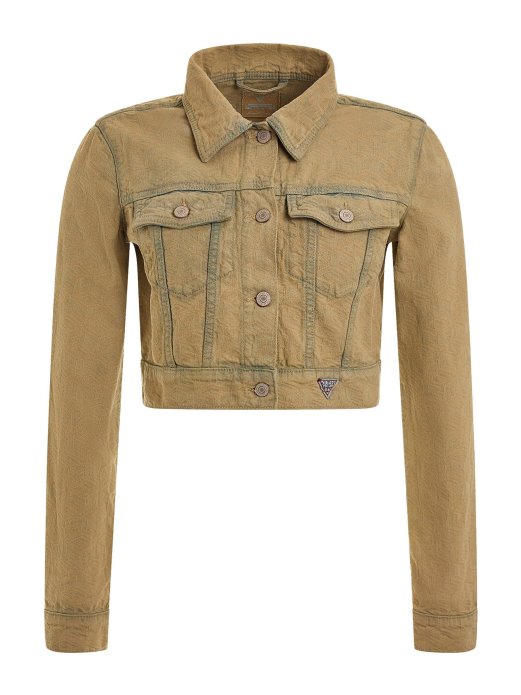 žuta Guess Traper Jakna S Logotipom